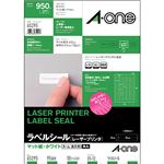 （まとめ）エーワンラベルシール[レーザープリンタ] マット紙・ホワイト A4判 95面 35×12mm 四辺余白付 652951冊(10シート) 【×10セット】