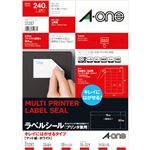 （まとめ）エーワン ラベルシール[プリンタ兼用]キレイにはがせるタイプ マット紙・ホワイト A4 24面 70×33.9mm 上下余白付 312871冊(10シート) 【×10セット】
