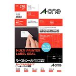 （まとめ）エーワン ラベルシール[プリンタ兼用]キレイにはがせるタイプ マット紙・ホワイト A4判 27面 62×31mm 四辺余白付 角丸 312891冊(10シート) 【×10セット】