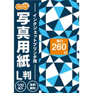 （まとめ）TANOSEE インクジェットプリンタ用写真用紙 厚口 L判 1冊(100枚) 【×10セット】