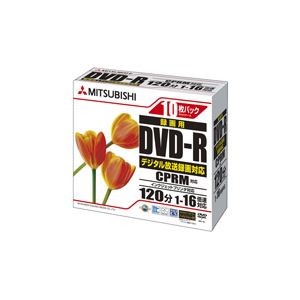 （まとめ）三菱ケミカルメディア 録画用DVD-R120分 16倍速 ホワイトワイドプリンタブル 5mmスリムケース VHR12JPP10 1パック(10枚) (×5