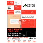 （まとめ）エーワンパソコンプリンタ&ワープロラベルシール[兼用] マット紙・ホワイト A4判 東芝タイプ 21面 64×33.9mm 四面余白付28315 1冊(20シート) 【×5セット】