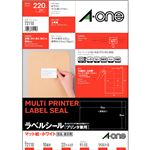 （まとめ）エーワン ラベルシール[プリンタ兼用]マット紙・ホワイト A4 10面 91×55mm 四辺余白付 72110 1冊(22シート) 【×5セット】