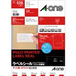 （まとめ）エーワン ラベルシール[プリンタ兼用]マット紙・ホワイト A4 24面 66×33.9mm 四辺余白付 72224 1冊(22シート) 【×5セット】