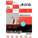（まとめ）エーワン ラベルシール[プリンタ兼用]マット紙・ホワイト A4判 70面 正方形サイズ 20×20mm 四辺余白付 角丸 315551冊(20シート) 【×5セット】