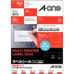 （まとめ）エーワン ラベルシール[プリンタ兼用]強粘着タイプ マット紙・ホワイト A4 18面 70×42.3mm 上下余白付 78318 1冊(18シート) 【×5セット】