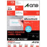 （まとめ）エーワン ラベルシール[プリンタ兼用]強粘着タイプ マット紙・ホワイト A4 21面 70×42.3mm 78421 1冊(18シート) 【×5セット】