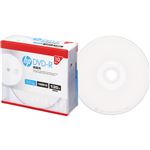 （まとめ）HP 録画用DVD-R 120分1-16倍速 ホワイトワイドプリンタブル 5mmスリムケース DR120CHPW10A 1パック(10枚) 【×5セット】