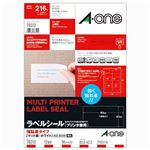 （まとめ）エーワン ラベルシール[プリンタ兼用]強粘着タイプ マット紙・ホワイト A4 12面 83.8×42.3mm 四辺余白付 角丸 783121冊(18シート) 【×5セット】