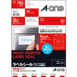 （まとめ）エーワン ラベルシール[プリンタ兼用]強粘着タイプ マット紙・ホワイト A4 44面 48.3×25.4mm 四辺余白付 782441冊(18シート) 【×5セット】