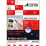 （まとめ）エーワン ラベルシール[プリンタ兼用]下地がかくせて透かしても読めない修正タイプ マット紙・ホワイト A4判 10面 四辺余白付 316631冊(12シート) 【×5セット】