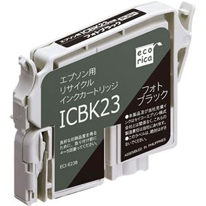 （まとめ）エコリカ リサイクルインクカートリッジ[エプソン:ICBK23互換] ECI-E23B 1個 【×5セット】