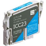 （まとめ）エコリカ リサイクルインクカートリッジ[エプソン:ICC23互換] ECI-E23C 1個 【×5セット】