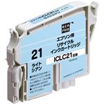 （まとめ）エコリカ リサイクルインクカートリッジ[エプソン:ICLC21互換] ECI-E21LC 1個 【×5セット】