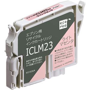 （まとめ）エコリカ リサイクルインクカートリッジ[エプソン:ICLM23互換] ECI-E23LM 1個 【×5セット】