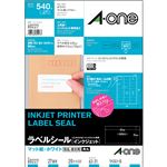 （まとめ）エーワン ラベルシール[インクジェット]マット紙・ホワイト A4 27面 62×31mm 四辺余白付 角丸 60227 1冊(20シート) 【×5セット】