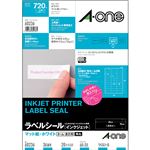 （まとめ）エーワン ラベルシール[インクジェット]マット紙・ホワイト A4判 36面 60×20mm 四辺余白付 角丸 60236 1冊(20シート) 【×5セット】