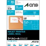 （まとめ）エーワン ラベルシール[インクジェット]マット紙・ホワイト A4 4面 105×148.5mm 60204 1冊(20シート) 【×5セット】