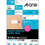 （まとめ）エーワン ラベルシール[インクジェット]マット紙・ホワイト A4判 6面 63×120mm 四辺余白付 角丸 60206 1冊(20シート) 【×5セット】