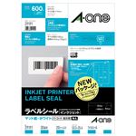 （まとめ）エーワン ラベルシール[インクジェット]マット紙・ホワイト A4 30面 53.3×25.4mm 四辺余白付 角丸 29191 1冊(20シート) 【×5セット】
