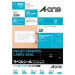 （まとめ）エーワン ラベルシール[インクジェット]マット紙・ホワイト A4 10面 89×48mm 四辺余白付 角丸 28911 1冊(20シート) 【×5セット】