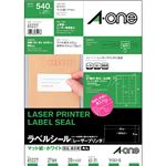 （まとめ）エーワンラベルシール[レーザープリンタ] マット紙・ホワイト A4判 27面 62×31mm 四辺余白付 角丸 652271冊(20シート) 【×5セット】