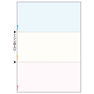 （まとめ）ヒサゴ マルチプリンタ帳票 A4 カラー3面(ブルー/クリーム/ピンク) BP2012 1冊(100枚) 【×5セット】