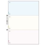 （まとめ）ヒサゴ マルチプリンタ帳票 A4 カラー3面(ブルー/クリーム/ピンク) 6穴 BP2013 1冊(100枚) 【×5セット】