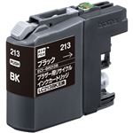 （まとめ）エコリカ リサイクルインクカートリッジ[ブラザー:LC213BK互換] ECI-BR213B 1個 【×5セット】