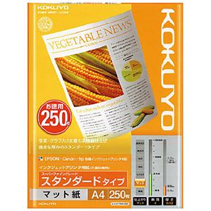 （まとめ）コクヨ インクジェットプリンタ用紙スーパーファイングレード スタンダードタイプ A4 KJ-M17A4-250 1冊(250枚) 【×5セット】