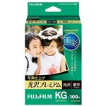 （まとめ）富士フイルム 画彩 写真仕上げ光沢プレミアム 厚手 KG WPKG100PRM 1冊(100枚) 【×5セット】