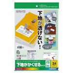 （まとめ）コクヨカラーレーザー&インクジェットプリンタ用紙ラベル (下地がかくせるタイプ) A4 24面 66×35mmKPC-SK124-20 1冊(20シート) 【×3セット】