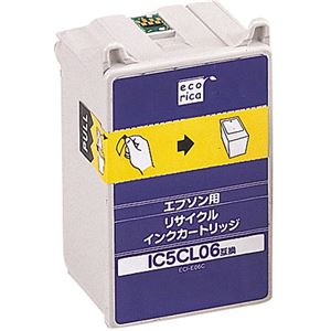 （まとめ）エコリカ リサイクルインクカートリッジ[エプソン:IC5CL06互換] ECI-E06C 1個 【×3セット】