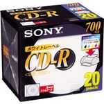 （まとめ）ソニー データ用CD-R 700MB48倍速 プリンタブルホワイト 5mmスリムケース 20CDQ80DPW 1パック(20枚) 【×3セット】