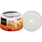 （まとめ）ソニー データ用CD-R 700MB1-48倍速 ホワイトワイドプリンタブル 詰替用 50CDQ80TPB 1パック(50枚) 【×3セット】