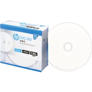 （まとめ）HP 録画用DVD-RW 120分1-2倍速 ホワイトワイドプリンタブル 5mmスリムケース DRW120CHPW10A 1パック(10枚) 【×3セット】