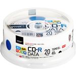 （まとめ）ハイディスク データ用CD-R700MB 48倍速 ホワイトワイドプリンタブル スピンドルケース TYCR80YPW20SP1パック(20枚) 【×3セット】