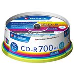 （まとめ）バーベイタム データ用CD-R700MB 4-48倍速 ホワイトワイドプリンタブル スピンドルケース SR80FP25V11パック(25枚) 【×3セット】