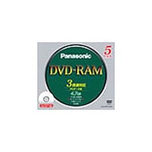 （まとめ）パナソニックデータ用DVD-RAM(カートリッジなし) 4.7GB 2-3倍速 ホワイトプリンタブル LM-HC47LW51個(5枚) 【×3セット】