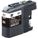 （まとめ）エコリカ リサイクルインクカートリッジ[ブラザー:LC211BK互換] ECI-BR211B 1セット(2個) 【×3セット】