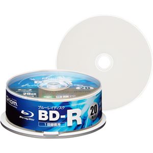 （まとめ）YAMAZEN Qriom録画用BD-R 130分 1-4倍速 ホワイトワイドプリンタブル スピンドルケース BD-R20SP1パック(20枚) 【×3セット】