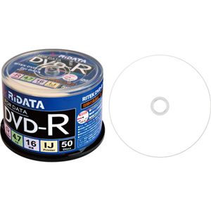 （まとめ）RiDATA データ用DVD-R4.7GB 1-16倍速 ホワイトワイドプリンタブル スピンドルケース D-R16X47G.PW50SP B1パック(50枚) 【×3セット】