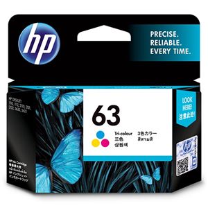 （まとめ）HP HP63 インクカートリッジカラー F6U61AA 1個 【×3セット】