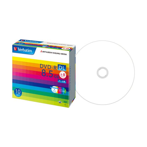 （まとめ）バーベイタム データ用DVD-R DL8.5GB 2-8倍速 ホワイトワイドプリンタブル 5mmスリムケース DHR85HP10V11パック(10枚) (×3セ