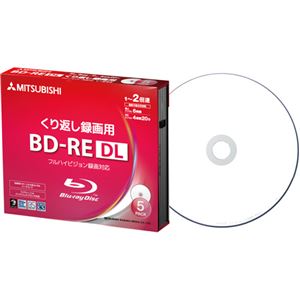 （まとめ）三菱ケミカルメディア 録画用BD-REDL 260分 1-2倍速 ホワイトワイドプリンタブル 5mmスリムケース VBE260NP5D11パック(5枚) 【×2セット】