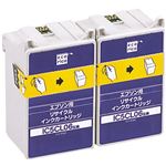 （まとめ）エコリカ リサイクルインクカートリッジ[エプソン:IC5CL06W互換] ECI-E06C2P 1箱(2個) 【×2セット】