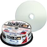 （まとめ）RiDATA 録画用BD-R 130分1-4倍速 ホワイトワイドプリンタブル スピンドルケース BD-R130PW 4X.20SP C1パック(20枚) 【×2セット】