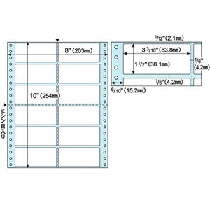 （まとめ）ヒサゴ ドットプリンタ用ラベルタック12面 8×19インチ ラベルサイズ2×6インチ GB138 1冊(100枚) 【×2セット】