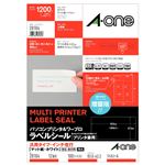 （まとめ）エーワンパソコンプリンタ&ワープロラベルシール[兼用] マット紙・ホワイト A4判 汎用・インチ改行12面 83.8×42.3mm四辺余白 28184 1冊(100シート) 【×2セット】