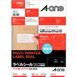 （まとめ）エーワン ラベルシール[プリンタ兼用]マット紙・ホワイト A4 24面 66×33.9mm 四辺余白付 31512 1冊(100シート) 【×2セット】
